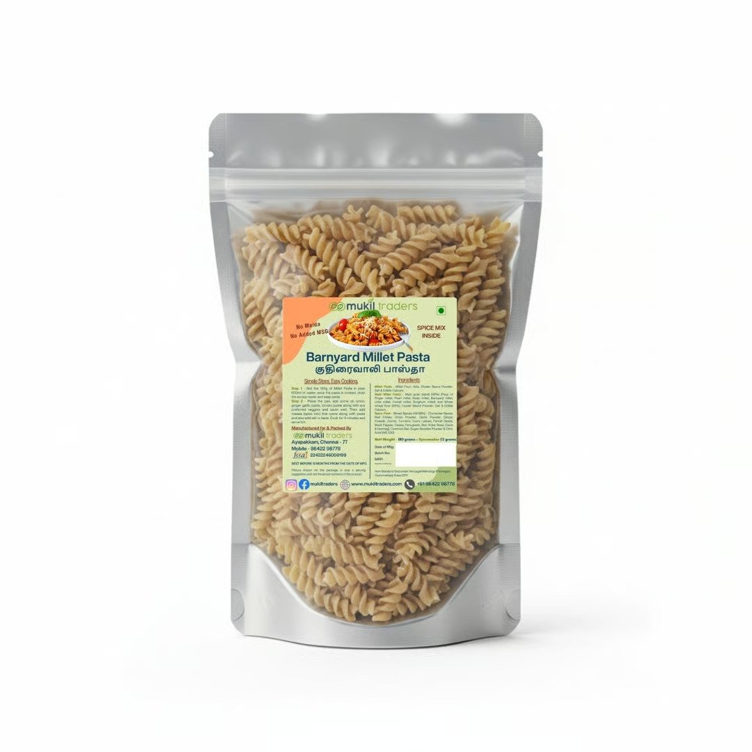 Barnyard Millet Pasta- No Maida – No MSG – Kudhiraivali Pasta (192 gms)