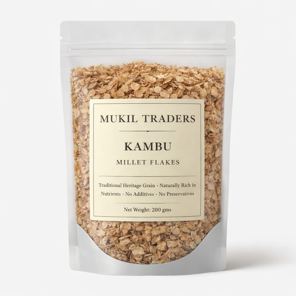 Pearl Millet Flakes (Kambu Aval / Bajra Millet Poha) (200 gms)